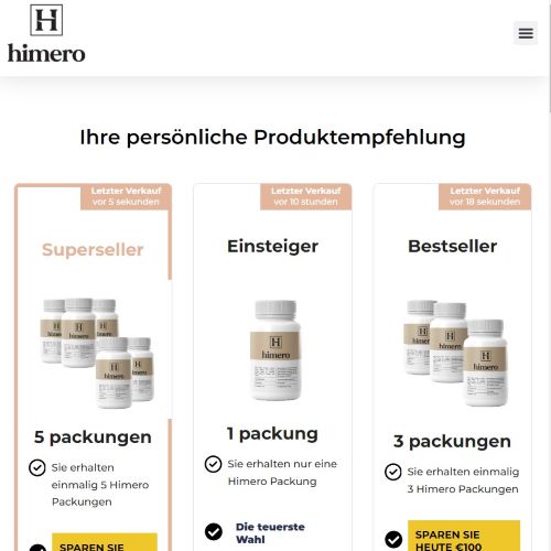 Himero Erfahrungen - Bewertungen, Inhaltsstoffe, Preis, Test und Kaufen!